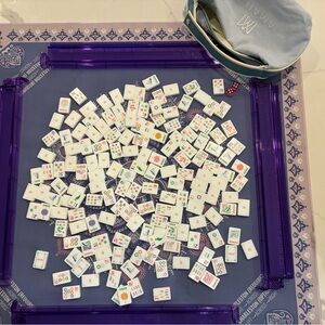 Amahj Line stamped tiled set plus Amazon purple mat and acrylic purple racks